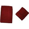 Maison sucrée Asciugamano Viso più Asciugamano ospite in Spugna Puro Cotone da 450 gr/Metro Quadro, Rosso