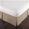 OMIREL Rivestimento per Giroletto Matrimoniale Vestiletto Matrimoniale Coprirete Singolo Gonna da Letto Elastica Plissettata in Poliestere Mantovana Giroletto,Marrone,180 * 200+35cm