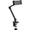 InLine Supporto per tablet con morsetto da tavolo, braccio in due pezzi, regolabile in altezza, universale, fino a 12,9, per iPad Pro, iPad Air, Mini, Samsung Tab, Huawei e altri, nero, 55721S