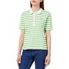 Tommy Hilfiger Maglietta Polo Maniche Corte Donna 1985 Pique Stripe Polo Regular Fit, Multicolore (Breton Ecru/Blue Spell), XL