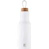 BERGNER Naturalmente - bottiglia d'acqua in acciaio inossidabile da 500 ml - finitura bianca con coperchio in legno di faggio - copertura ASA - trasporto facile - massima qualità