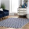 nuLOOM Kellee - Tappeto trapuntato a mano, motivo geometrico in lana, 2 x 3, colore: blu navy