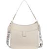 RAVUO Borsa a Tracolla Donna, Vintage Borse Donna in Sintetica Pu Elegante Borsa a Spalla Borsa a Mano con 2 Cinturini Regolabili Borsetta Ragazza per Viaggio Lavoro,Bianca