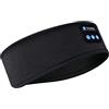 Apsojoy Cuffie per dormire, cuffie Bluetooth wireless V5.0 con archetto, cuffie sportive, altoparlanti stereo ad alta definizione ultrasottili incorporati, adatti per sport/yoga/fitness(I48)