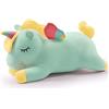 SNOWOLF Peluche a forma di unicorno, con ali arcobaleno e ali kawaii, per bambini, colore: bianco (30CM/11.8Inch, green)
