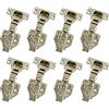 LIKERAINY 105 Grado Cerniera 35mm Battuta Interna con Ammortizzatore con Montaggio Clip on per Ante Mobili da Cucina Gabinetto Cerniere per Armadio Porta 8 Pezzi