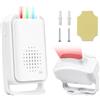 NineLeaf, rilevatore di movimento per esterni, per cani, gatti, campanello, impermeabile IP54, campana di benvenuto, campanello di benvenuto, PIR wireless per negozi, uffici, casa, bianco, 1 pezzo