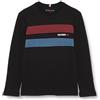 Tommy Hilfiger Maglietta Maniche Lunghe Uomo Chest Hilfiger 85 Ls Tee Cotone, Nero (Black), S
