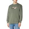 JACK & JONES Jcoaop-Felpa con Logo, Girocollo, GC Maglia di Tuta, Nero, M Uomo