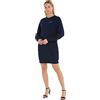 Tommy Hilfiger 1985 Mini CORPLOGO C-NK Drs LS WW0WW39793 Vestiti con Cappuccio, Blu (Desert Sky), XXS Donna