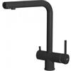 Elleci PRONTA CONSEGNA - SPEDIZIONE IMMEDIATA Elleci MKKTOU86 Miscelatore Filtrante monocomando Cucina con canna girevole Tourmaline finitura Keratek Nero Black 86