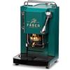 FABER COFFEE MACHINES | Modello Pro Mini Deluxe | Macchina caffe a cialde ese 44mm | finiture Cromo | Pressacialda in ottone (British Green)