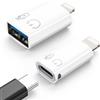 MoKo Adattatore USB C Femmina a Lightning Maschio, Adattatore USB A Femmina a Lightning Maschio, OTG Connettore per iPhone 14/13/12/11/iPad/iPod/AirPods, Sopporta 10W Ricarica/Trasferimento Dati/Audio