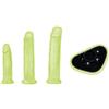 Whipsmart Glow in the Dark 4pc Pegging Kit with 6" & 7.5" & 8,5" Dildos