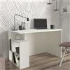 Dekorister Scrivania ufficio studio moderna bianca con scaffali 120x60x74cm Labran