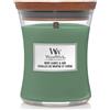 Woodwick Mint Leaves & Oak Media Leaves & Oak Candela Profumata Vasetto