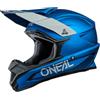 O'NEAL | Casco Motocross | MX Moto | Calotta in ABS, Standard di sicurezza ECE 22.05, Prese d'aria per una ventilazione e un raffreddamento ottimali | Casco 1SRS Solido | Adulto | Blu | Taglia L