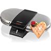 Cloer 1329 Doppia Piastra per Waffle per 2 Waffle Classici, 1200 W, dimensione di cialda 15,5 cm, spia di controllo, corpo in acciaio inossidabile opaco