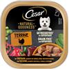 Cesar natural goodness terrine tacchino guarnito con piselli e spinaci 100 g