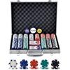 VEVOR Set di Fiches da Poker, Set Poker 500 Pezzi, Set Completo Fiches da Carte da Giochi con Valigetta in Alluminio, Fiches da Poker 9-10 Giocatori, Carte, Bottoni Dadi per Texas Hold'em, Blackjack