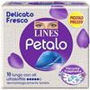 Lines Fater Lines Petalo Blu Assorbente Lungo Con Ali 10 Pezzi