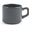 H&H Stoccolma Set 24 Tazze Tè, Stoneware, Grigio, 190cc