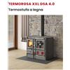 Nordica Termostufa Cucina Forno a legna NORDICA TermoRosa XXL DSA 4.0 antracite 16,8 kW.