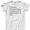 3styler T-Shirt Uomo Carrie, Samantha, Charlotte, Miranda & Me - Bradshaw New York Manhattan Shirt - Linea Classic - 100% Cotone 185 gr/mq (XXL, Bianco)