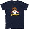 3styler T-Shirt Uomo Sampei Il Pescatore Pesci Fisherman Fish - Cartoons Anni 70 Shirt - Linea Classic - 100% Cotone 185 gr/mq (XXL, Bianco)