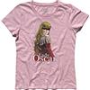 3styler T-Shirt Donna Lady Oscar - Cartoni Anni 80' - Francia Rivoluzione Tulipano Nero - Linea Classic - 100% Cotone 185 gr/mq (S, Rosa)