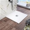 Parama Piatto doccia 90x90cm in marmoresina bianco effetto pietra | Kos