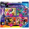 Ravensburger Puzzle Trolls 2 - La Musica E' La Mia Vita, 4 in a Box, 12/16/20/24 Pezzi, Per Bambini a Partire dai 3 Anni