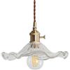 Chrasy E27 Industrielle Sospensione in Vetro Plafoniera Moderno Lampade a Sospensione Lampada a Soffitto Industriale Lampadario E27 Edison Culot Abat-jour per Camera da letto Risto (Transparent)