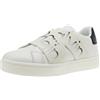 Calvin Klein Jeans Classic Cupsole Elast Lth YW0YW01443, Sneaker con Suola Donna, Bianco (Bright White/Creamy White/Black), 43 EU