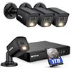 ANNKE 8CH 3K Lite DVR con Rilevamento Persone/Veicoli, 4x 1080P Visione Notturna a Colori Telecamere Bullet Kit Videosorveglianza con Hard Disk 1TB, Allarme Email con Immagini, Registrazione 24/7