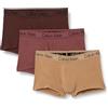 Calvin Klein Low Rise Trunk 3Pk 05A, Uomo, Marron, Tigers Eye, Umber, S