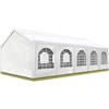 TOOLPORT Tendone per feste 4x10 m Gazebo party per sagre, mercati 450 N bianco impermeabile protezione UV