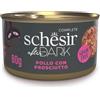 Schesir After Dark Cat filetti in brodo Grain Free 80 g - Pollo con prosciutto Cibo umido per gatti