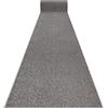 rugsx Passatoia KARMEL pianura, un colore, per cucina, corridoio, soggiorno, robusto, moderno, grigio 60x190 cm