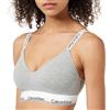 Calvin Klein Donna Reggiseno a Bralette Elasticizzato, Grigio (B10 Grey Heather), S