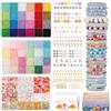 WECUTE Perline per Braccialetti, 25228 Pezzi 48 colori 3mm Set Perline per DIY braccialetti, collane, cavigliere, Bambini Adulti, kit braccialetti fai da te Bambini