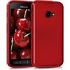 kwmobile Custodia Compatibile con Samsung Galaxy Xcover 4 / 4S Cover - Back Case per Smartphone in Silicone TPU - Protezione Gommata - rosso matt