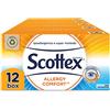 Scottex Fazzoletti di Carta Allergy Comfort, Box Fazzoletti Ultra Delicati, Senza Profumo, Ideali per Pelli Sensibili, 672 Pz, 12 Box da 56 Veline