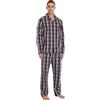 Tommy Hilfiger LS Woven Pyj Set UM0UM03066 Pigiama, Blu (Global STP Check Desert Sky), M Uomo