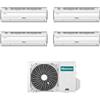 Hisense Climatizzatore Silentium Pro Hisense quadri split 9000+9000+9000+12000 btu inverter con wifi 4AMW105U4RAA in A++