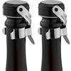 WOTOR tappo per spumante, tappi bottiglie vino, a prova di perdite, Mantieni fresco, riutilizzabile accessori vino, Adatto per vino rosso, champagne, prosecco, vino frizzante (argento, 2 pezzi)