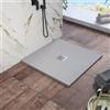 Parama Piatto doccia 90x90cm in marmoresina grigio effetto pietra | Kos