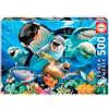 Educa - Puzzle da 500 pezzi per adulti e bambini | Selfie sotto l'Acqua. Pezzi perfettamente finiti e sicuri per i bambini. Misura 48 x 34 cm. Include colla fix Puzzle. Da 11 anni (17647)