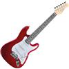 Eko S100 3/4 Chrome Red Chitarra Elettrica Mini Rossa per Principianti