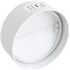 La Ventilazione CVL125B - Giunto in ABS con Valvola a Farfalla Antiritorno, Bianco, Sezione 125 mm